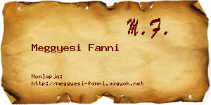 Meggyesi Fanni névjegykártya